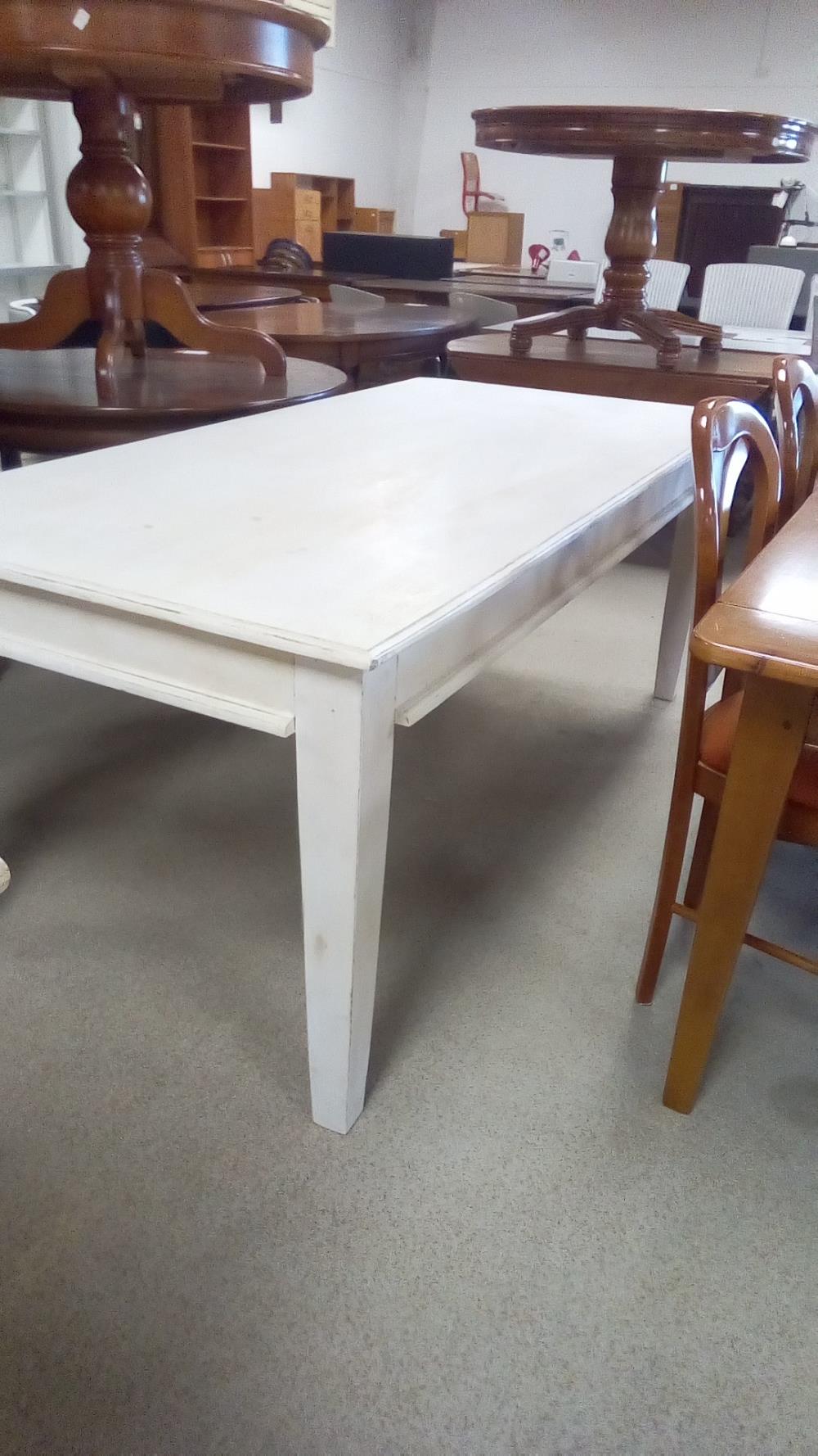GRANDE TABLE BLANCHE PATINÉE