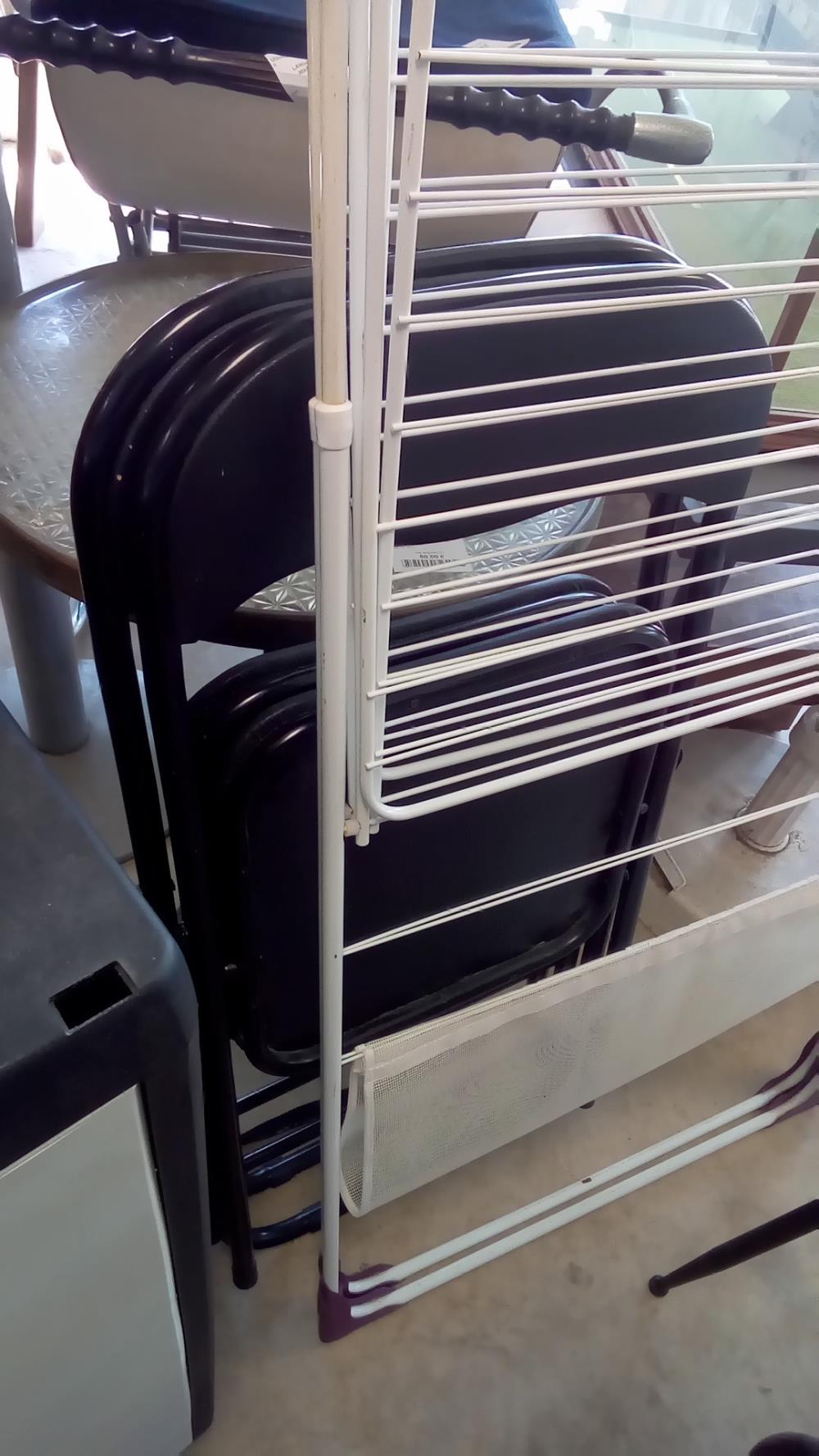 PAIRE DE CHAISES  PLIANTES NOIRES