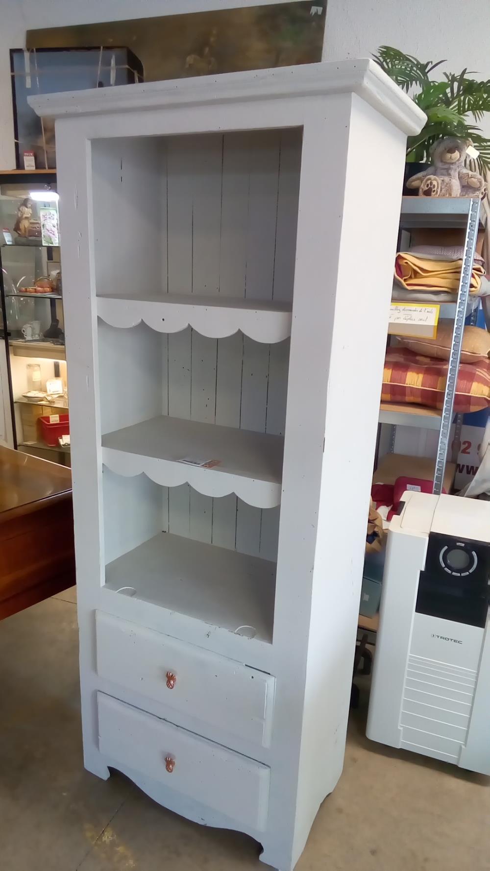 MEUBLE HAUT GRIS EN PIN 2 T