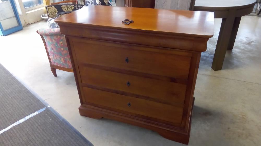 COMMODE MERISIER 4 TIROIRS