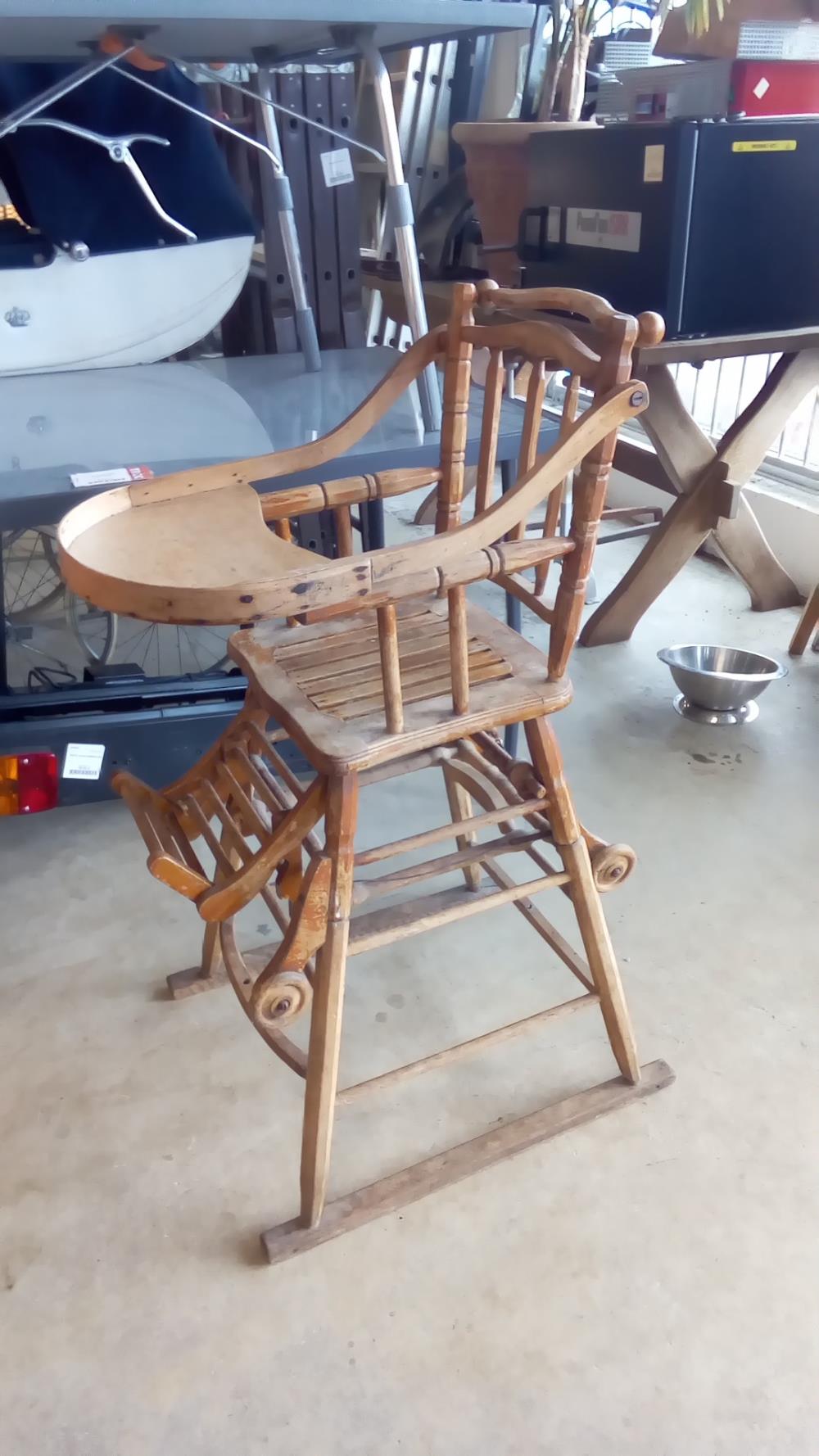 CHAISE BÉBÉ BOIS ANNÉES 50