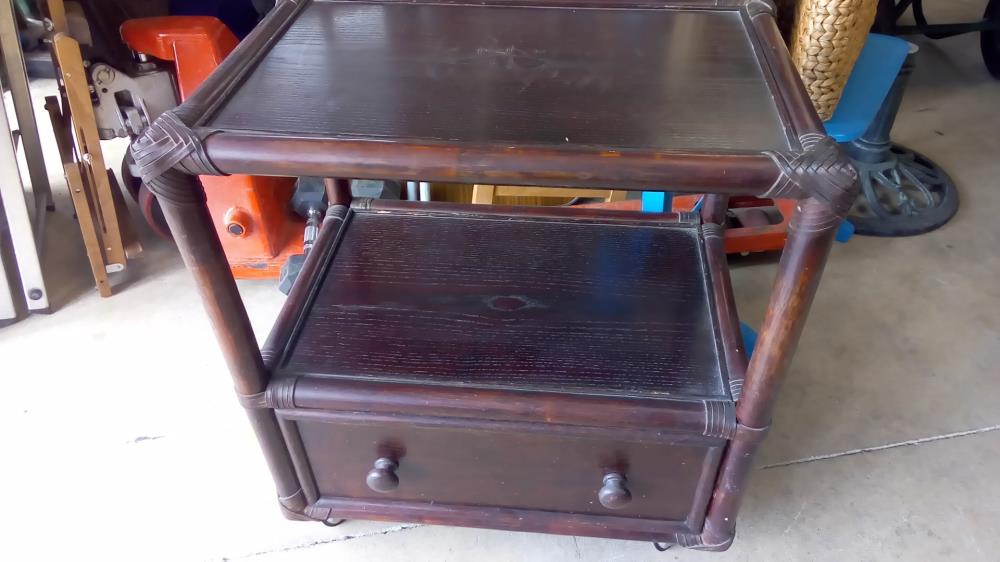 DESSERTE ROTIN BORDEAUX