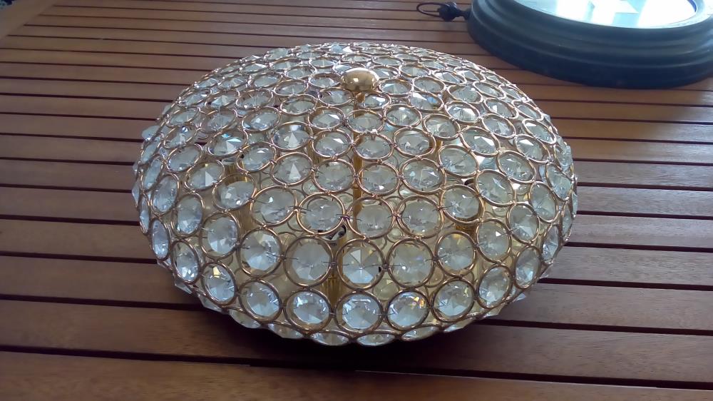 PLAFONNIER ITALIEN PAMPILLES ANNÉES 80