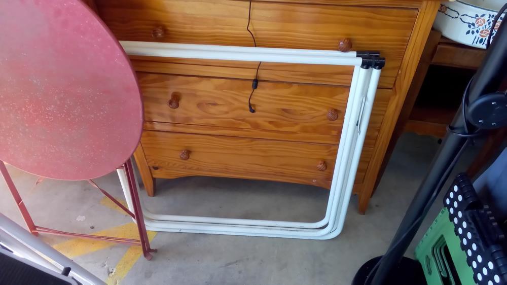 PAIRE DE TRÉTEAUX ACIER LAQUÉ BLANC