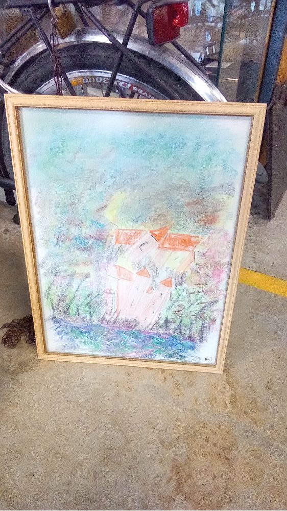 PASTEL VILLAGE PROVENÇAL JACQUES LAVENAC