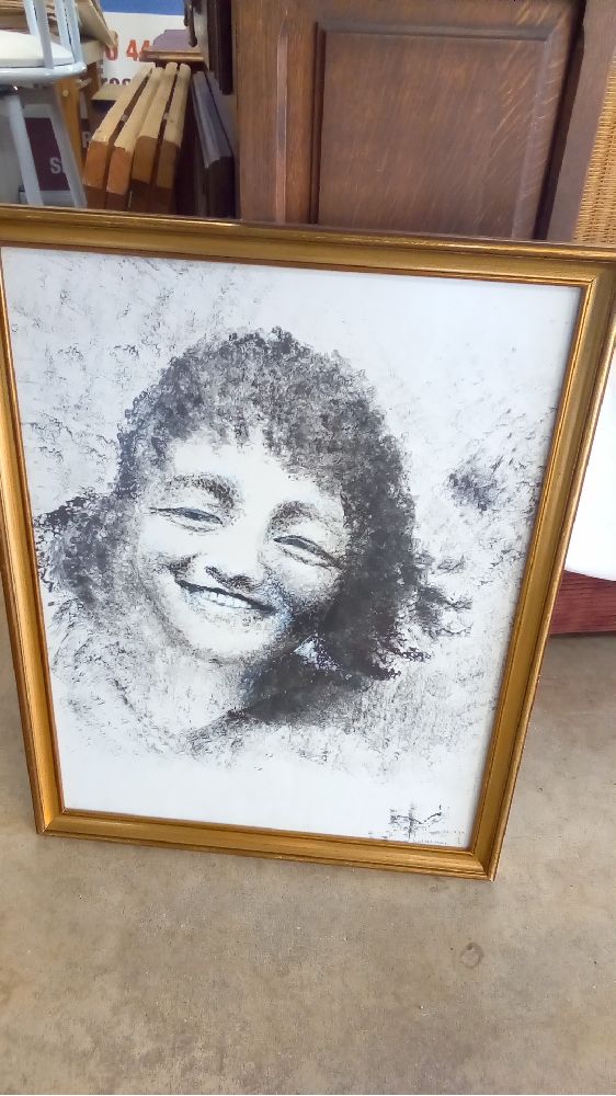 PORTRAIT  ENCRE ET ACRYLIQUE JACQUES LAVENAC