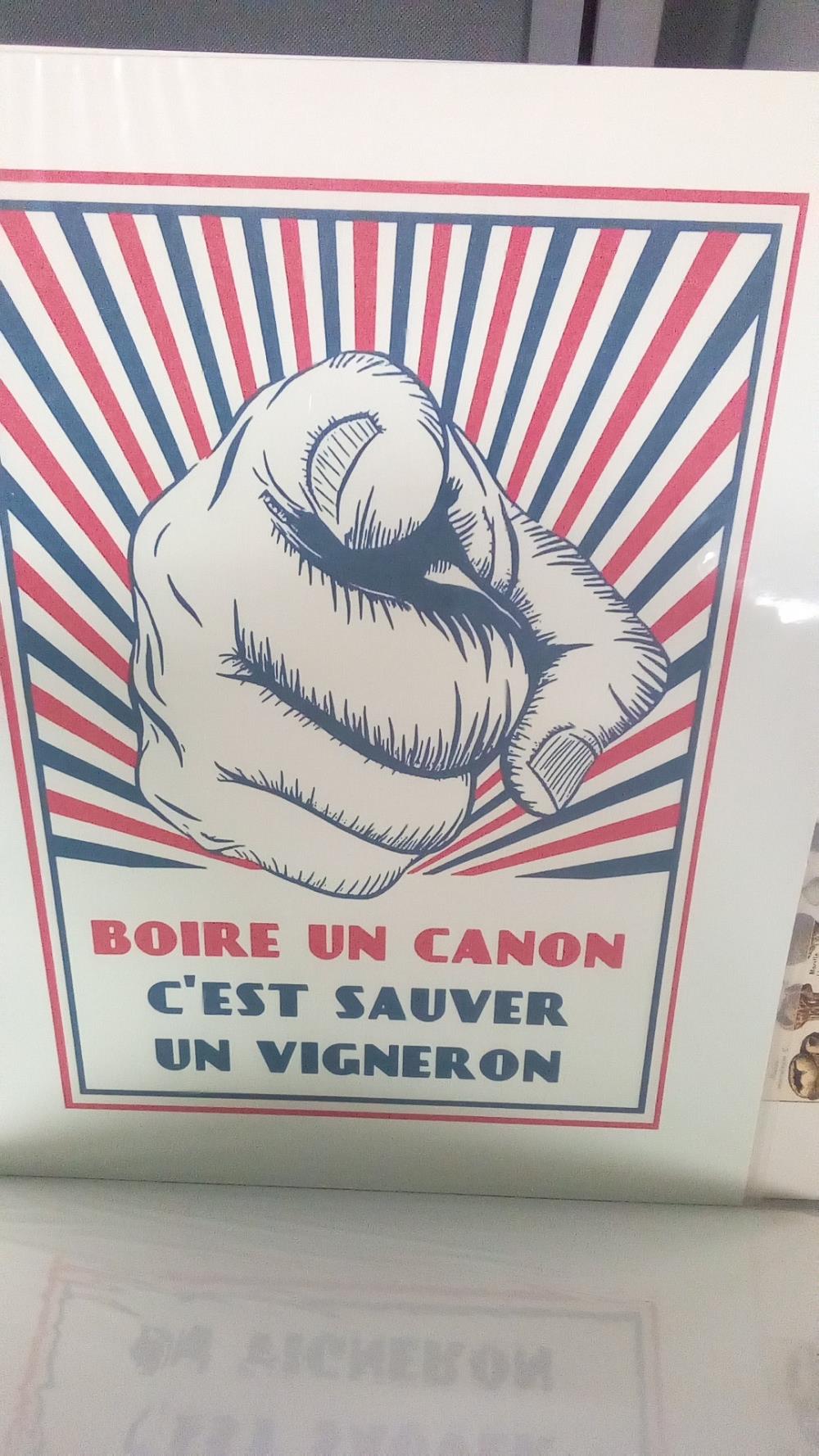 REPRO BOIRE UN CANON C EST SAUVER UN VIGNERON