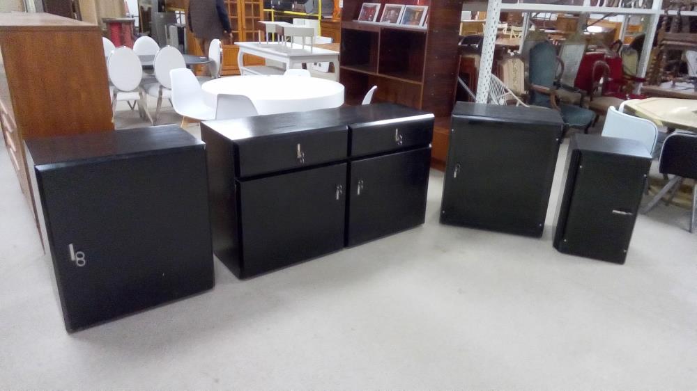 ENSEMBLE DE 4 MEUBLES ANNÉES 80 PAR VITTORIO INTROINI POUR SAPORI