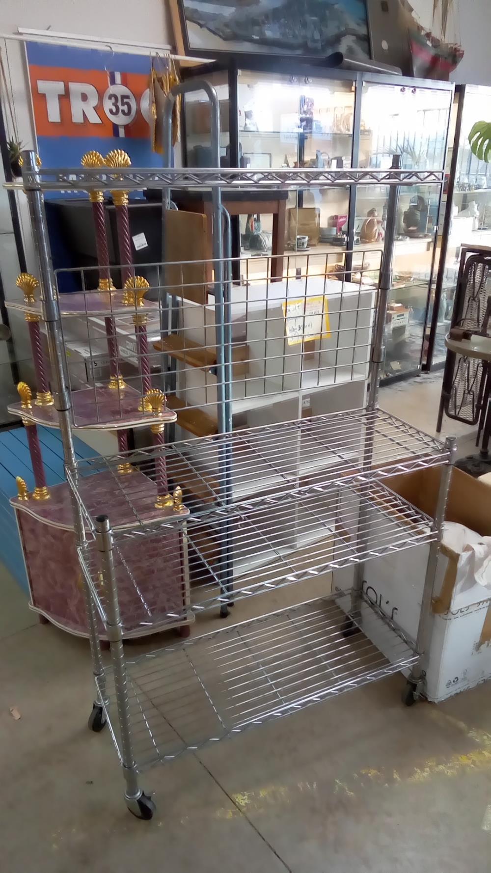 ÉTAGÈRE DE RANGEMENT CHROMÉE