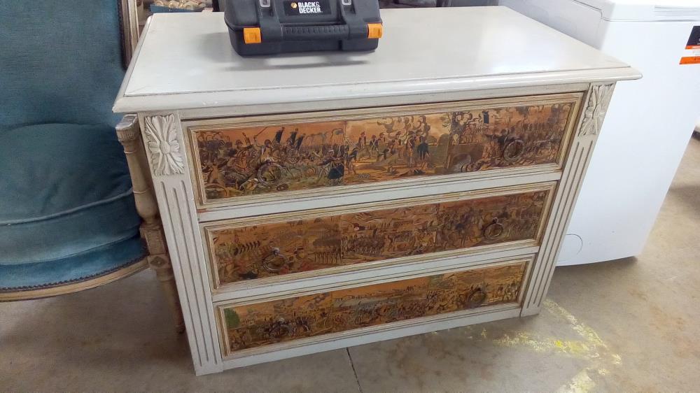 COMMODE DIRECTOIRE 3 TIROIRS SCRAPBOOKING NAPOLÉON