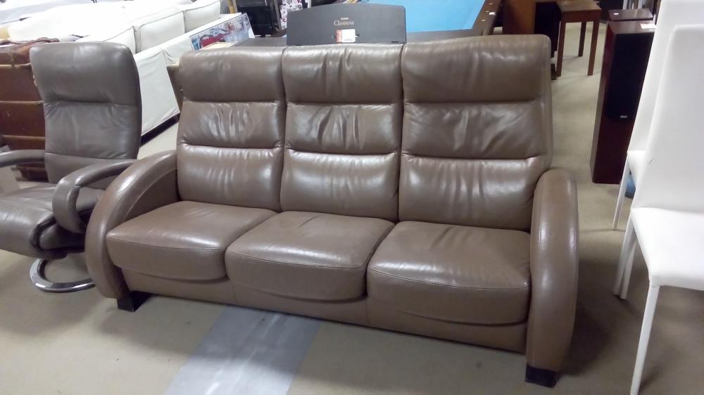 CANAPÉ CUIR RELAX MANUEL 3 PLACES 