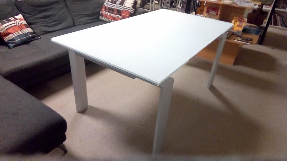 TABLE VERRE RECTANGLE 2 ALLONGES