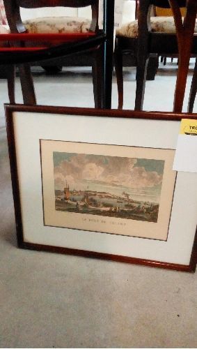 GRAVURE LE PORT DE FÉCAMP 