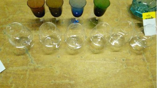 6 VERRES. A COGNAC CRISTAL ST LOUIS