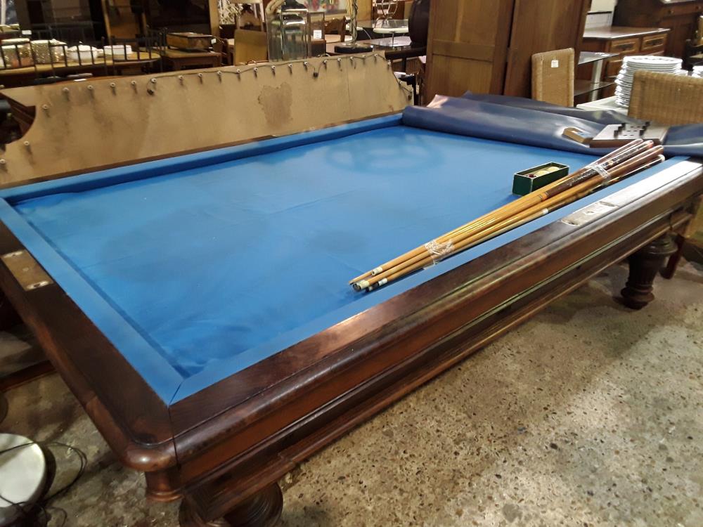 BILLARD TRUCHET FRANCAIS 260X145 CHAUFFANT FEUTRINE BLEUE +QEUES BOULES+ACC