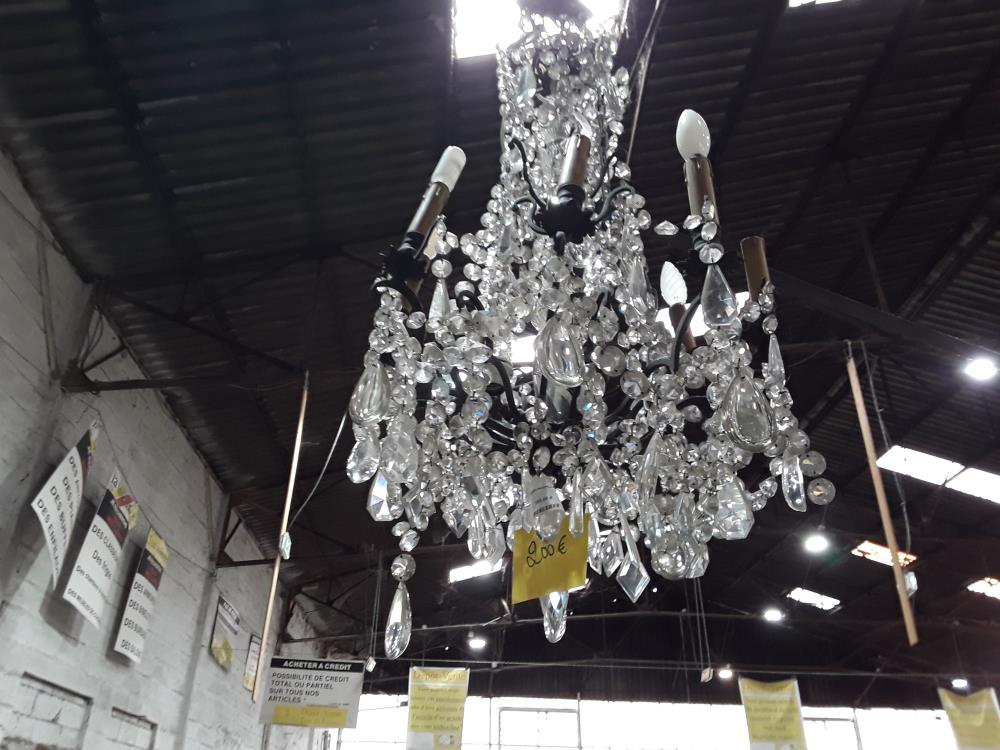 LUSTRE ANCIEN PAMPILLES GM 12 LUX