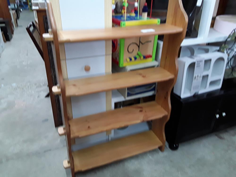 ETAGERE PIN 4 TABLETTES A POSER OU MURALE 