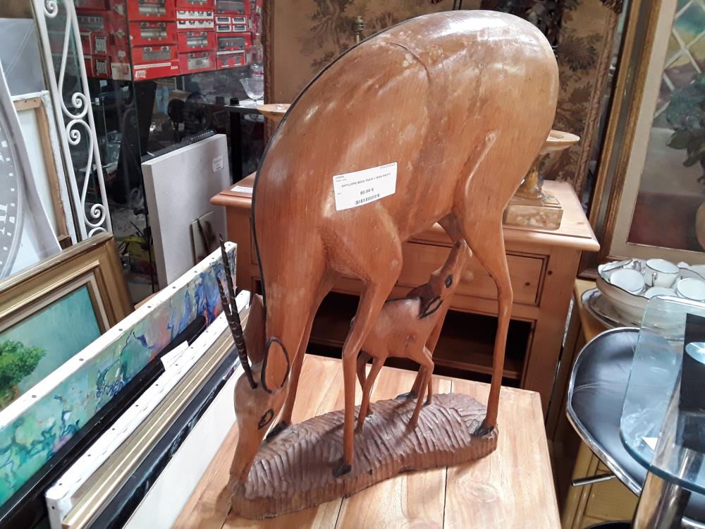 ANTILOPE BOIS 70CM + SON PETIT