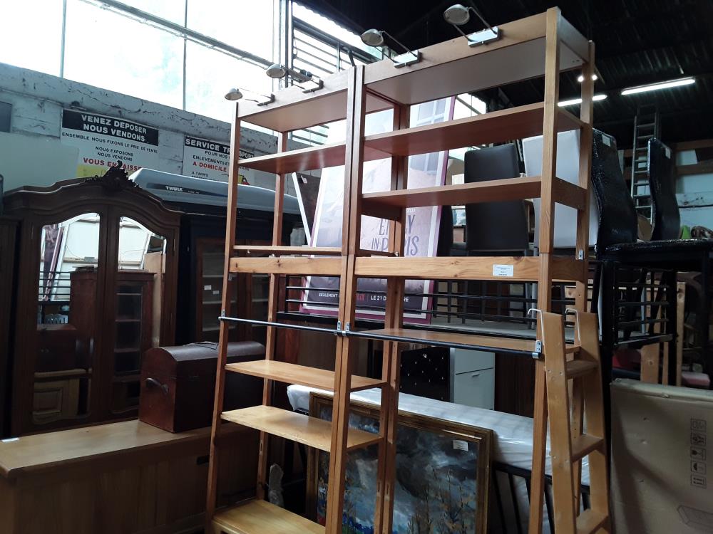ETAGERE BIBLIOTHEQUE PIN 255X180CM