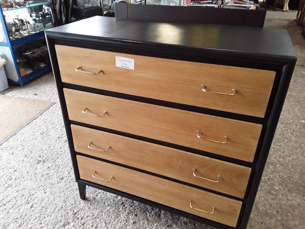 COMMODE NOIRE 4T NATURELS