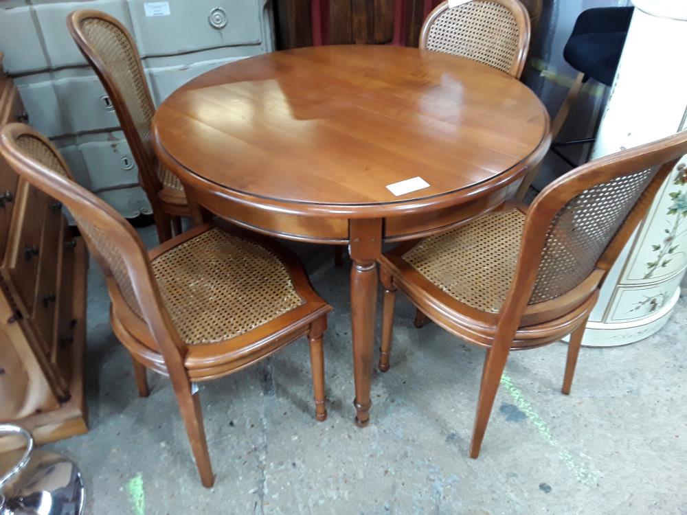 SERIE DE 4 CHAISES DOSSIER ET ASSISE CANNES