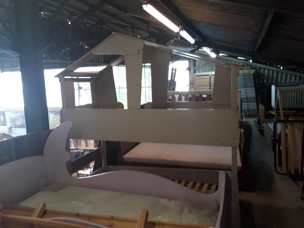 LIT SUPERPOSER CABANE DECO BOIS 90X190