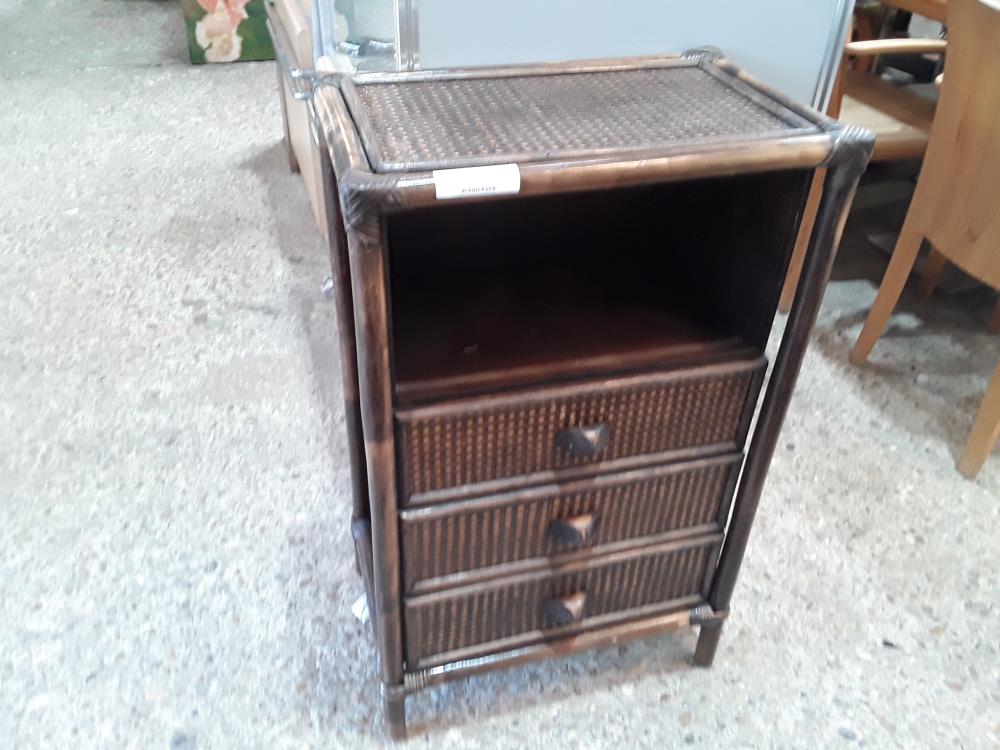 MEUBLE PM 1 NICHE 3T BAMBOU ET OSIER