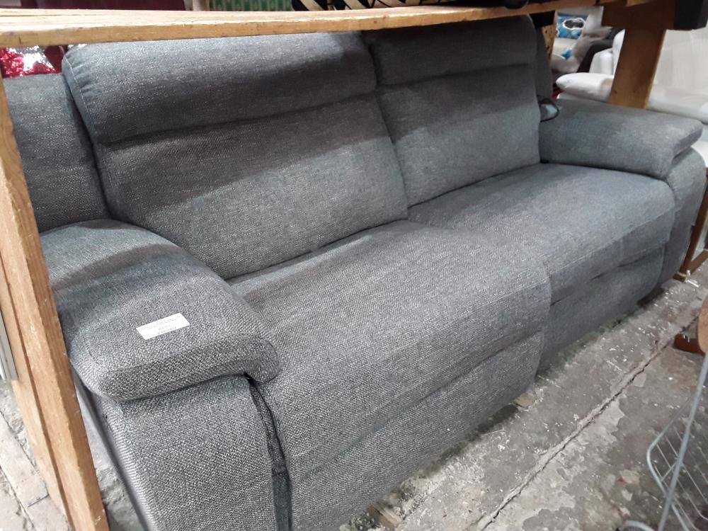 CANAPE 2 PLACES RELAX ELECT  TISSU CHINE BLEU POLTRE ET SOFA