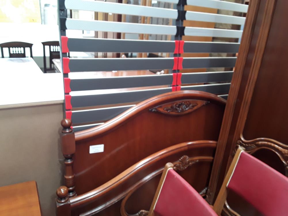 LIT 140X190 MERISIER STYLE REG + SOMMIER A LATTES GRISES