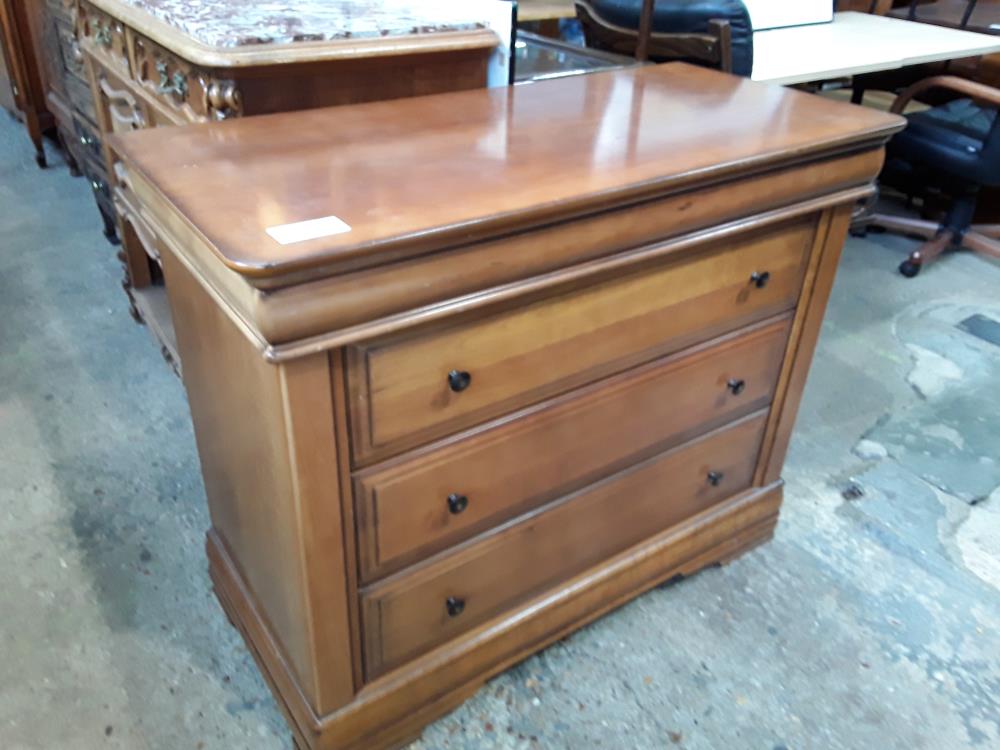 COMMODE MERISIER LP 4T DONT 1 DANS DOUCINE DEFAUT TEINTE