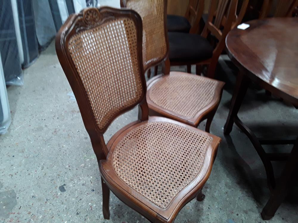 SERIE DE 6 CHAISES MERISIER ASSISES ET DOSSIERS CANNEES STYLE REGENCE
