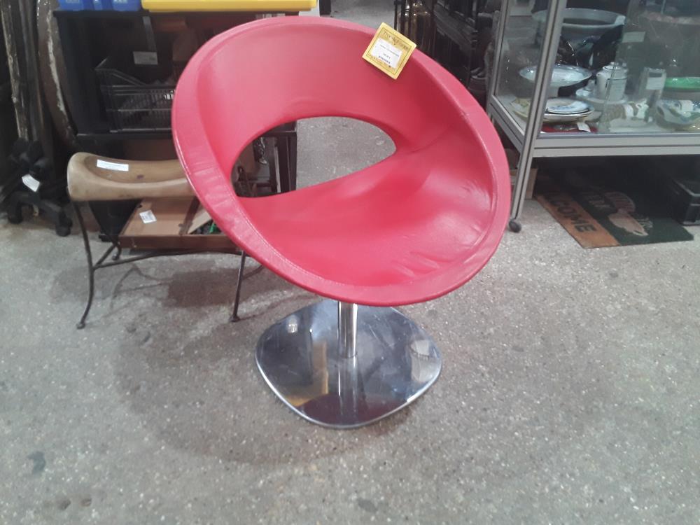 FAUTEUIL CUIR ROUGE SESTA