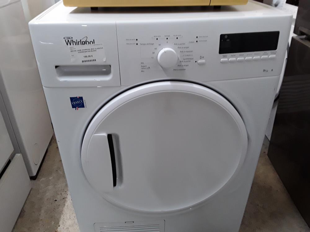 SECHE LINGE WHIRPOOL 9KG CLASS B A CONDENSATION BLANC