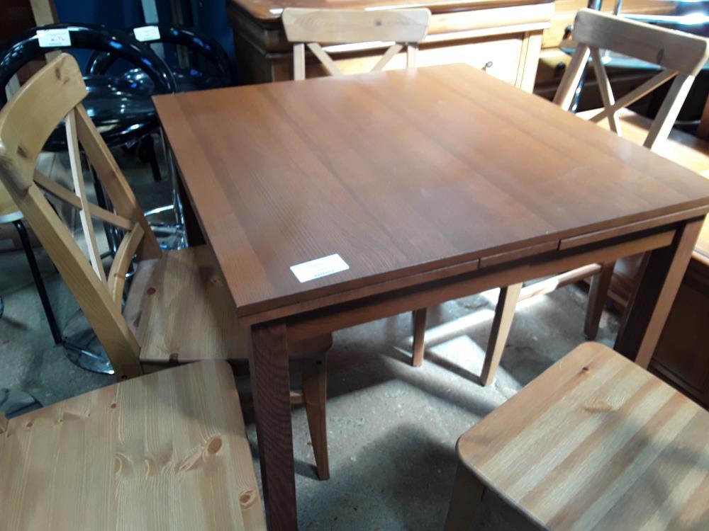 SERIE DE 5 CHAISES PIN MEIL DOSSIER CROISILLON