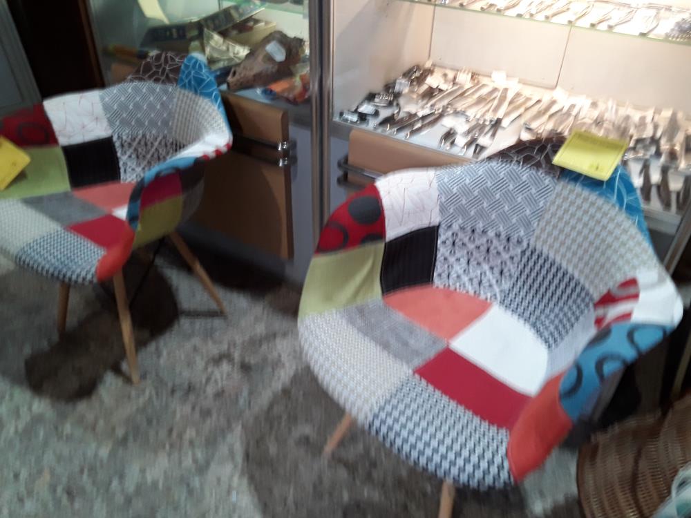 FAUTEUIL COQUE TISSU PATCHWORK