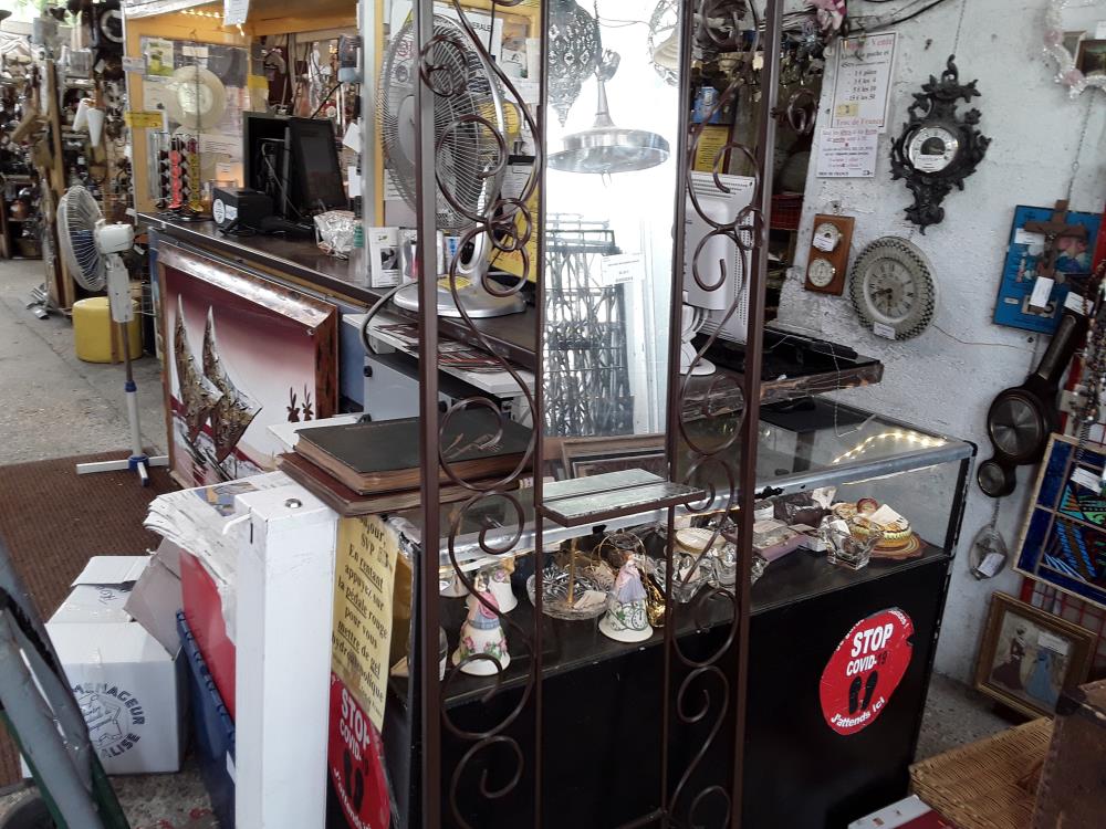 VESTIAIRE FER MARRON MIROIR