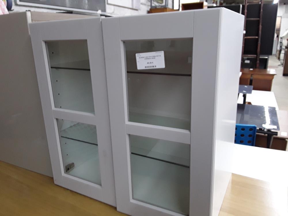 ELEMENT HAUT 2P VITRES PETITS CARREAUX 60CM