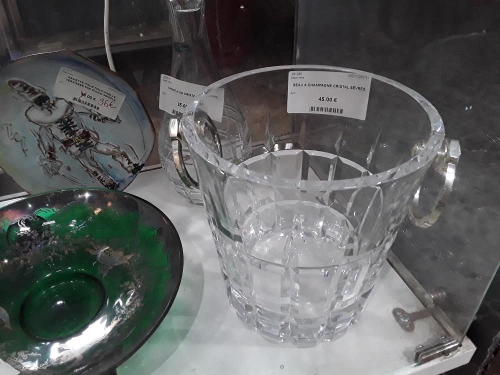 SEAU A CHAMPAGNE CRISTAL SEVRES