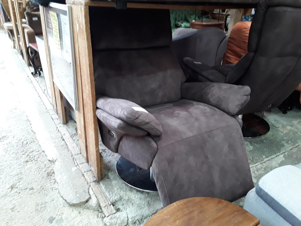 FAUTEUIL RELAX ELECTRIQUE VELOURS GRIS