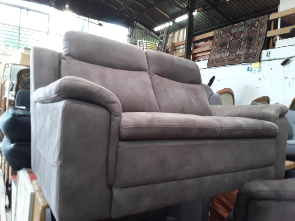 CANAPE VELOURS GRIS 3P