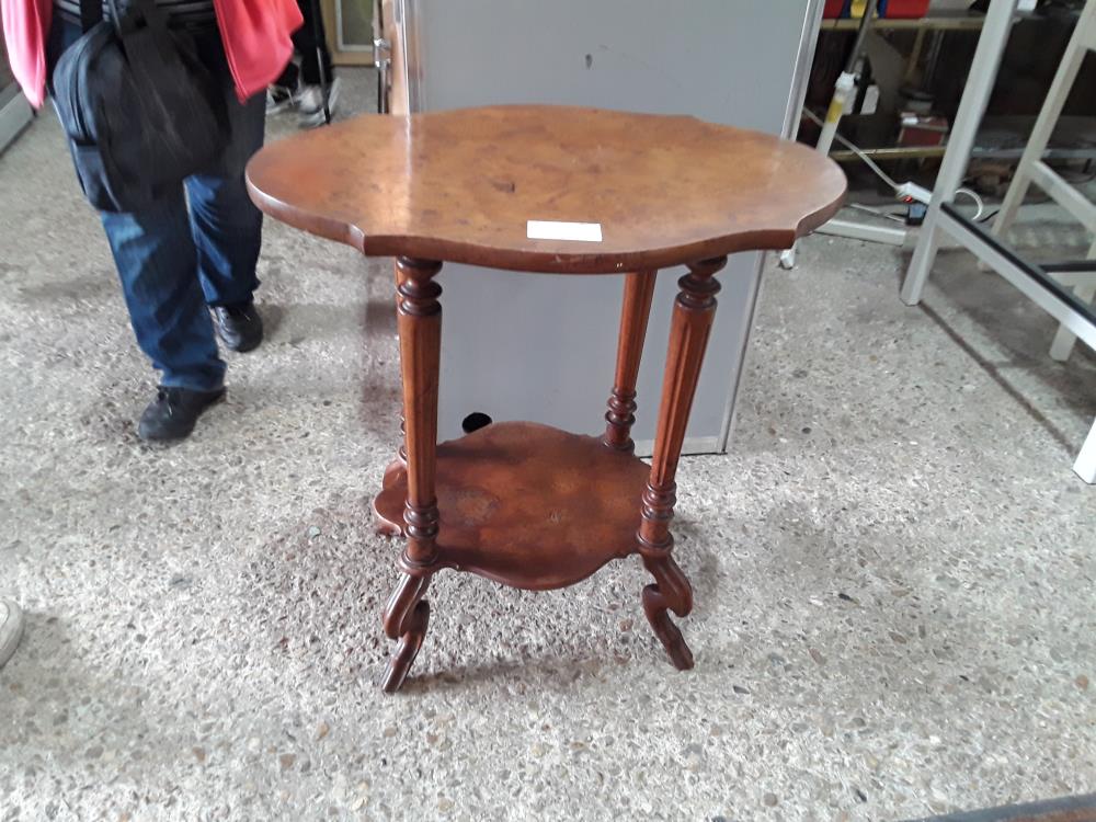 GUERIDON OVALE 2 PLATEAUX 4 PIEDS
