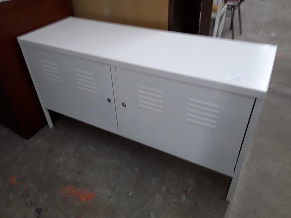 MEUBLE BAS TOLE BLANC 2P ESPRIT INDUS