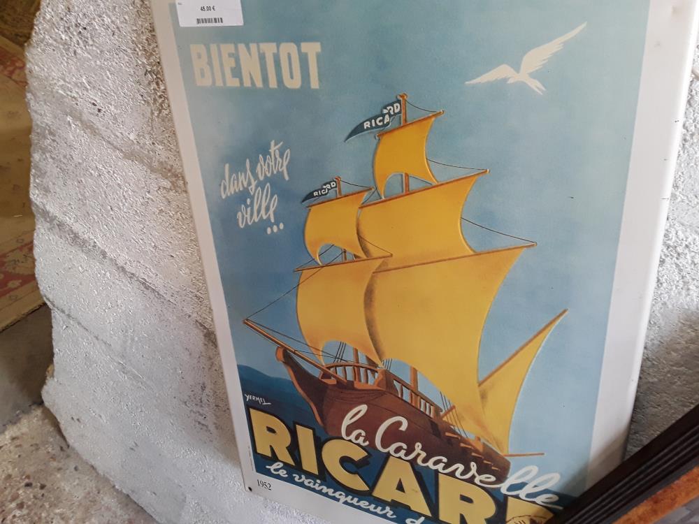 REEDITION DE 1952  LA CARAVELLE RICARD TOLE