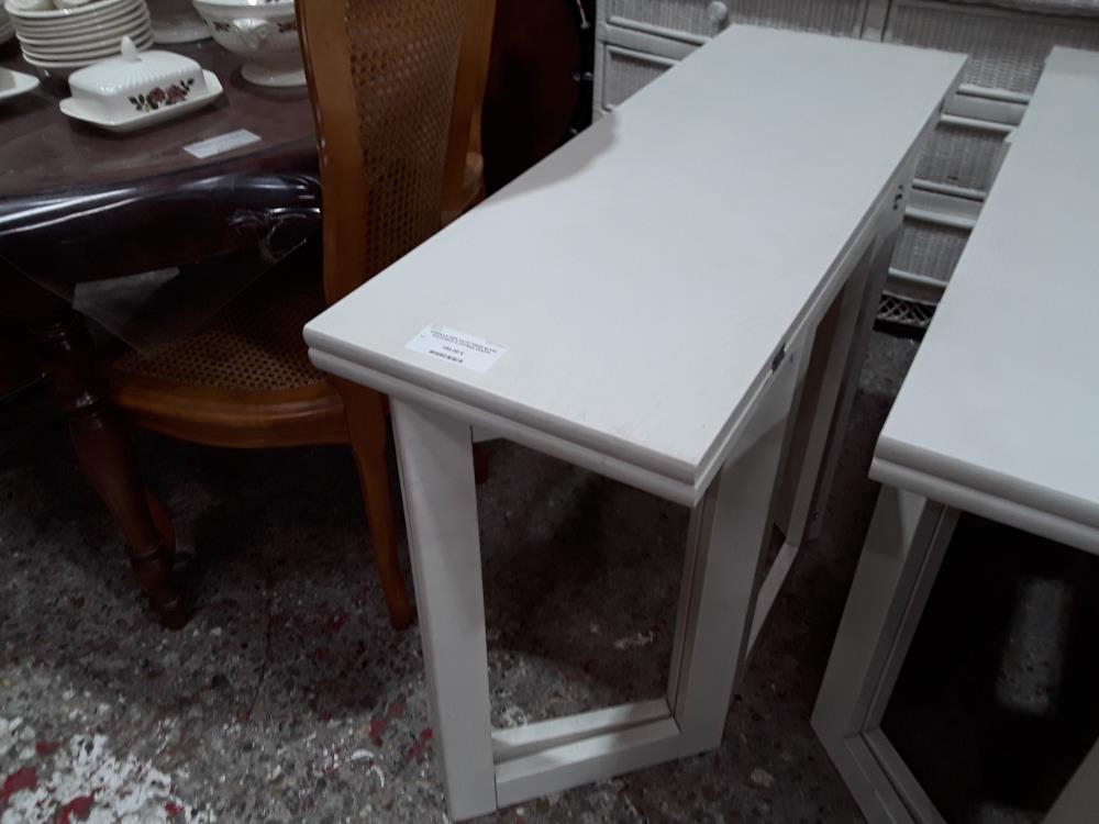 CONSOLE DEPLIANTE FRENE BLANC 1MX2X35CM G.OFFREDI DESIGN 