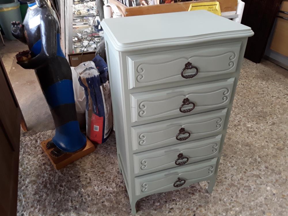 CHIFFFONIER PATINE VERT 5T
