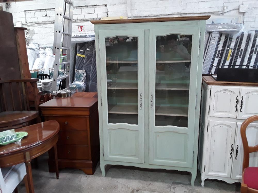 VITRINE 2 P PETINE VERT PLATEAU NAT