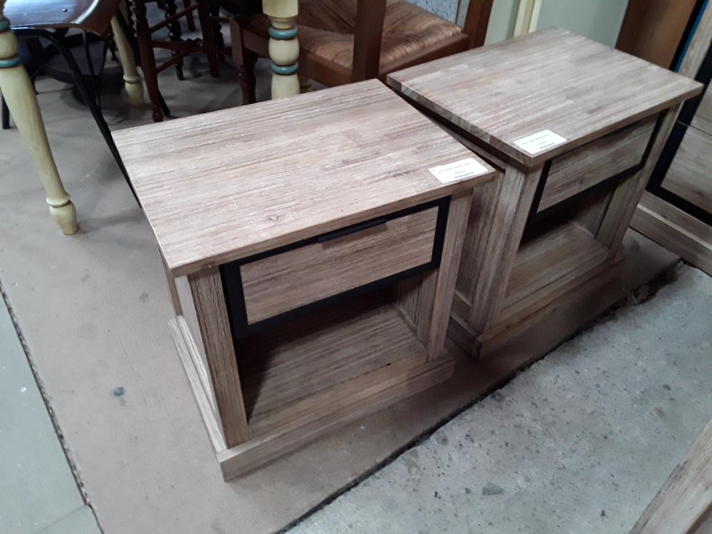 CHEVET DECOR CERUSE CHENE 1T