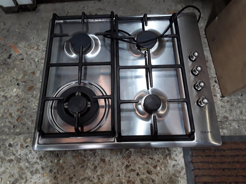 PLAQUE  NEFF INOX 4 FEUX GAZ DE VILLE 