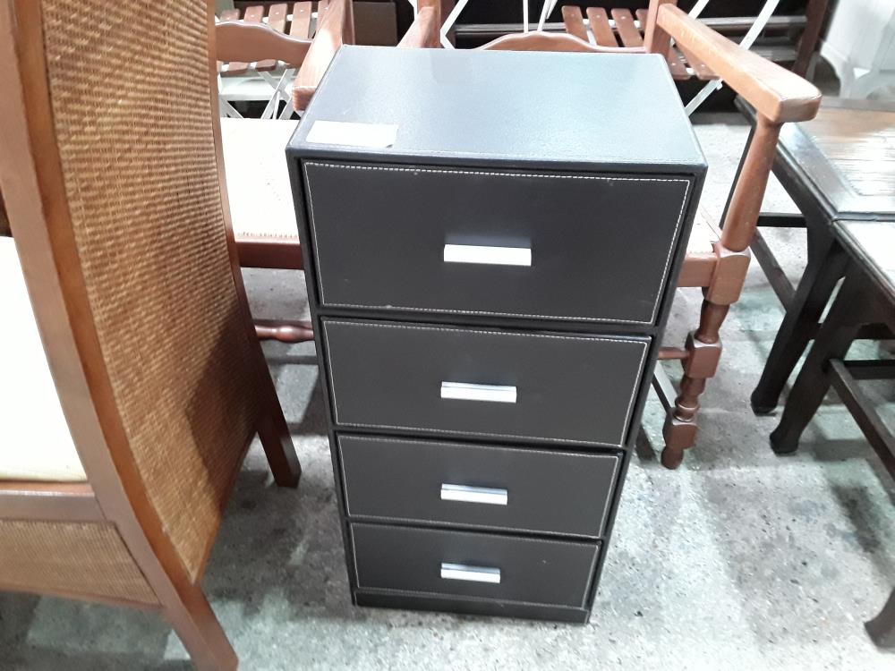 MEUBLE PM 4 TIROIRS FACON CUIR