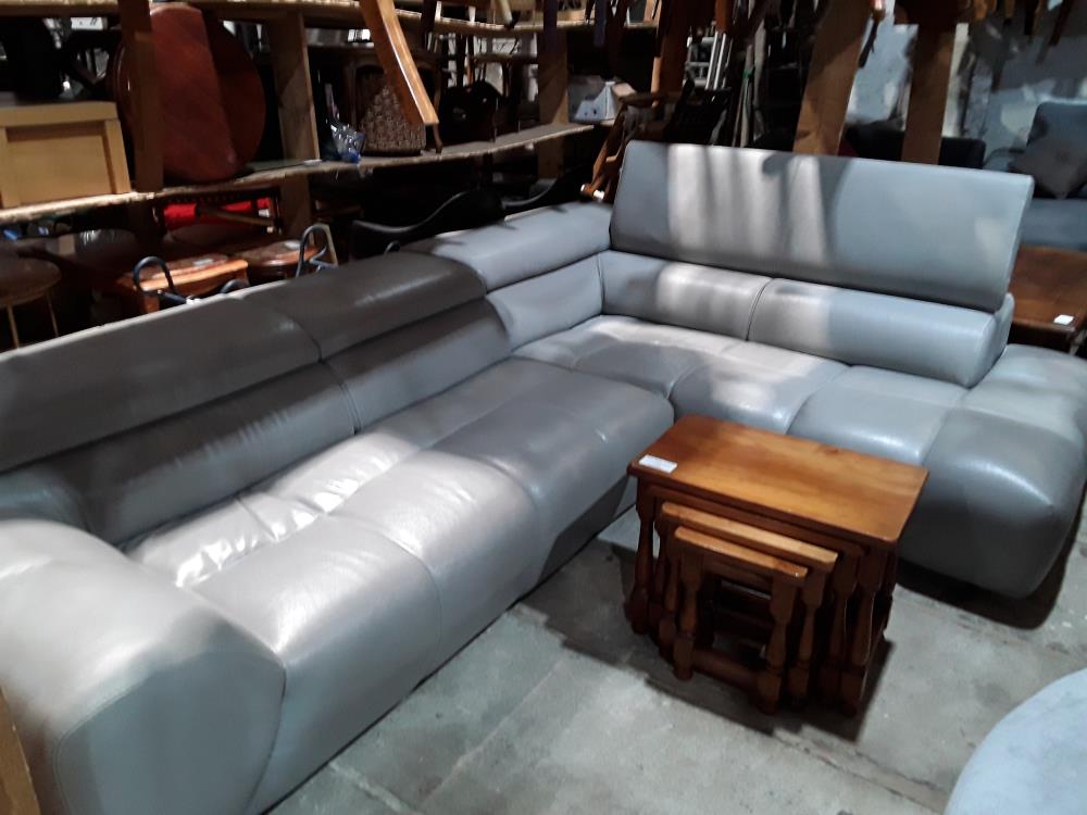 CANAPE D ANGLE GRIS CLAIR ROCHE BOBOIS